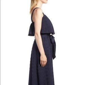 🍇 1901 Navy Dot Maxi Dress